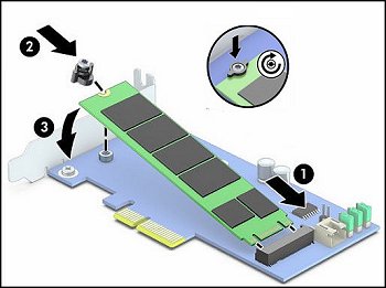 Instalación del módulo en la tarjeta PCIe