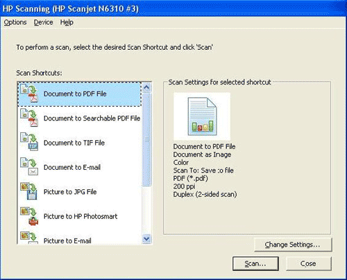 hp scan application email windows 10