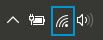 Network connection icon in the system tray