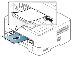 Samsung Xpress -tulostimet SL-M2620 - M2626, SL-M2820 - M2826 ja SL-M2830 -  M2836 - paperin lisääminen | HP®-asiakastuki