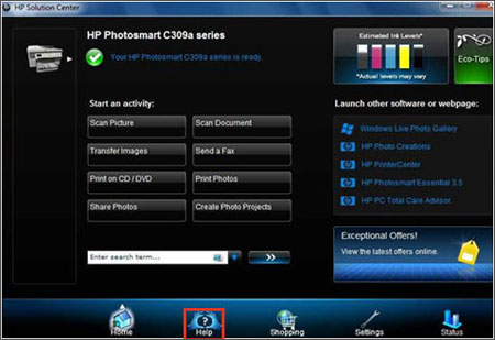 HP PhotoSmart and OfficeJet All-in-One Printers - Finding the Service ID on  a HP All-in-One Printer | HP® Customer Support