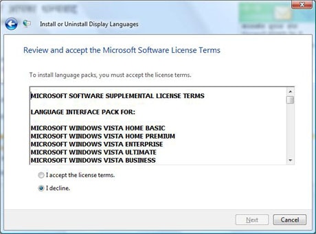 Windows Vista Install Language