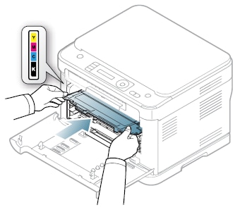 Imprimante Samsung CLX-3180, CLX-3185, CLX-3186 Color Laser MFP -  Remplacement de la cartouche de toner | Assistance clientèle HP®