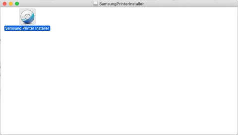 Image shows the Samsung Printer Software Installer file