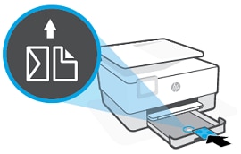Insertion de papier ou de fiches face à imprimer vers le bas