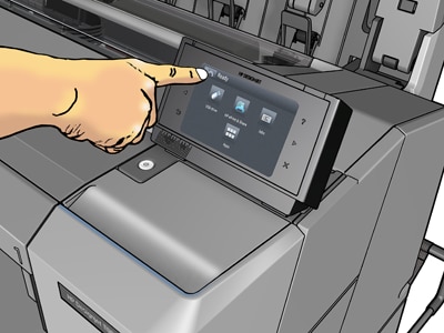 HP Designjet T920 and T1500 ePrinter series - The front panel | HP®  Customer Support