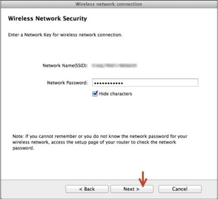 Image shows wireless network security