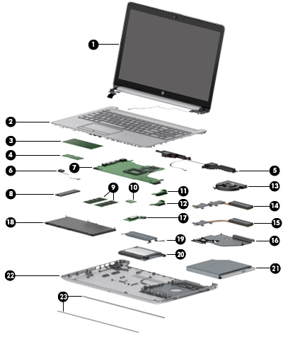 HP 15-db0000 Laptop PC - Illustrated Parts | HP® Support