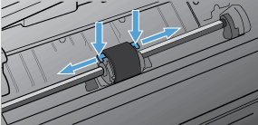 Illustration of releasing the pickup roller tabs