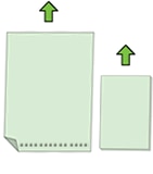 Image:  Photo paper orientation to the printer
