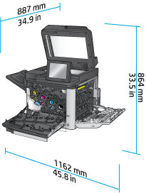 Impresora multifunción HP Color Laserjet Enterprise MFP M680 de tamaño  carta/legal, 45 ppm, impresión, escaneo, copia, dúplex automático, lista  para