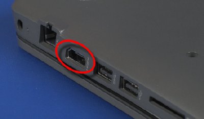 HDMI connector in the base enclosure