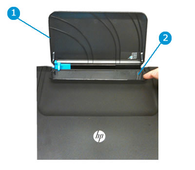 طابعات HP Deskjet 1050، و2050 - عرض &out of Paper> (نفاد الورق)، وعدم  التقاط الطابعة للورق | دعم HP®‎