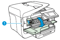 Image: Open the cartridge access door 