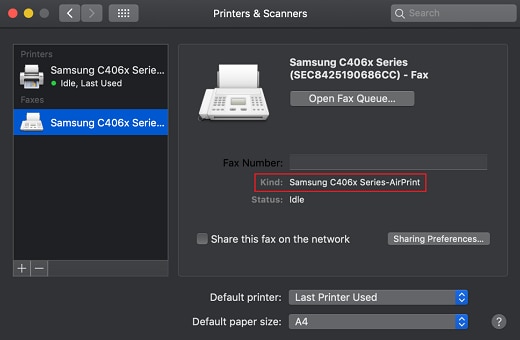 Image show using the Apple Airprint driver