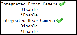 Correct camera setting in the BCU configuration file