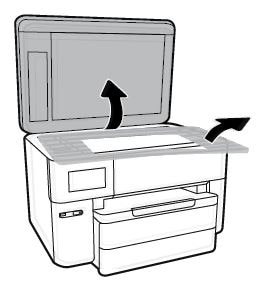 Opening the scanner lid and removing packing material