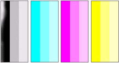 Faded color bars