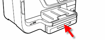 Image: The slot on the front of Tray 1.