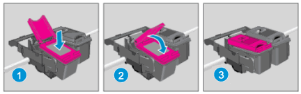 Image: Inserting the ink cartridges