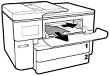 Removing jammed paper from the ink cartridge access area
