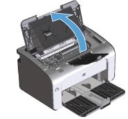 Printer view of top cover opening