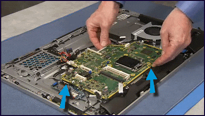 Lifting and removing the motherboard