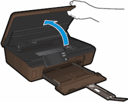 Image: Opening the cartridge access door
