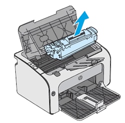 Example of removing the toner cartridge