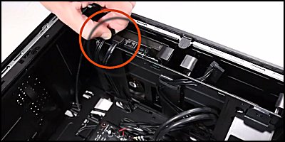 Disconnecting the SATA hard drive power connector