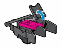 Image: Lifting up the lid on the ink cartridge slot