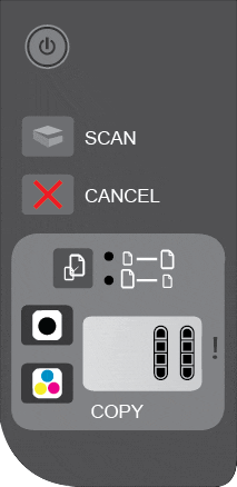 Imagen: Luces del panel de control indicando que no hay respuesta de la PC