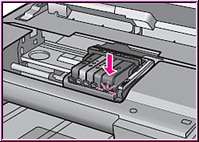 Illustration: Press the cartridge into place