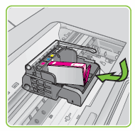 Illustration of inserting a cartridge in its slot
