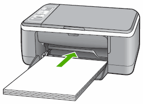 Illustration of loading paper into the product