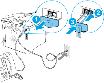 Connecting an answering machine or extension phone
