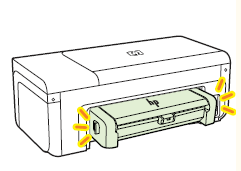 Illustration of snapping the duplexer into place.