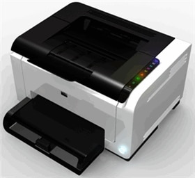Ilustração: Impressora colorida HP Laserjet Pro série CP1025
