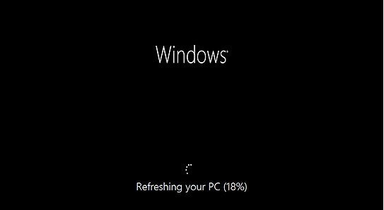 Image of Refreshing your PC progress