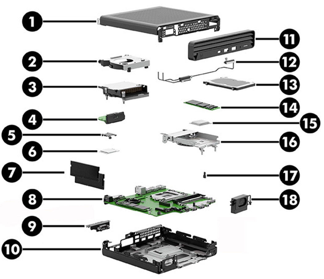 HP ProDesk 400 G6 Desktop Mini PC - Illustrated Parts | HP® Support