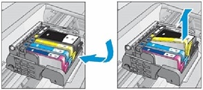 Image: Remove the ink cartridge from its slot.
