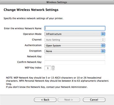 Image shows entering wireless network name