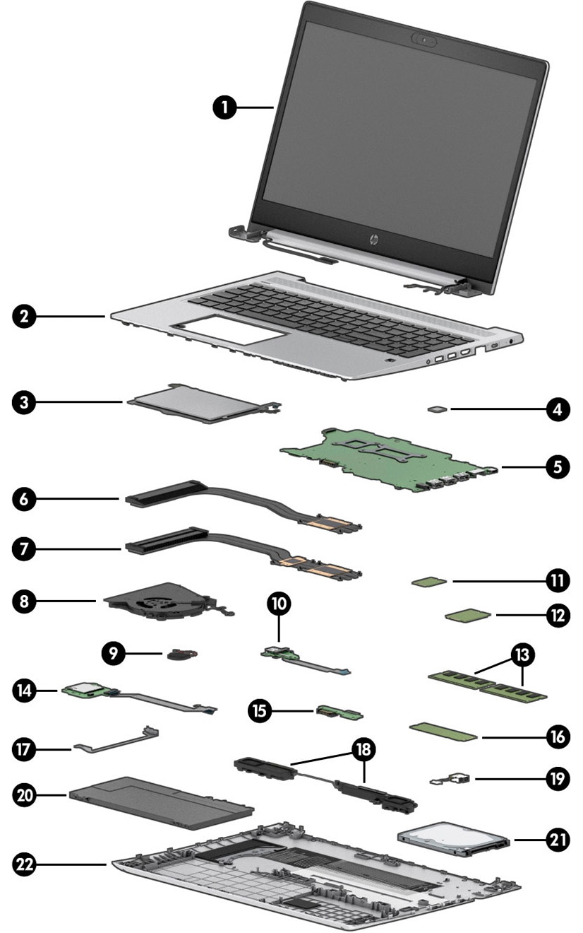 HP ProBook 450 G7 Notebook PC - Illustrated Parts | HP® Support