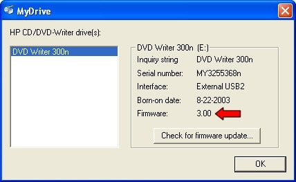 HP DVD Writer - Finding and Upgrading the DVD Writer Firmware