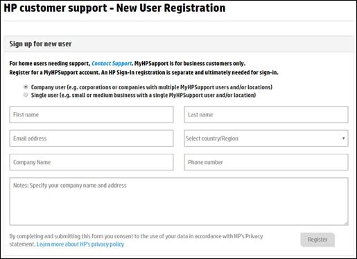 Complete new user registration