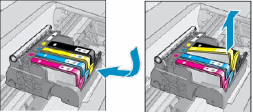 Image: Remove the ink cartridge from its slot