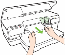ภาพ: นำกระดาษที่ติดออกจากช่องตลับหมึก