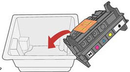Image: Put the failed printhead in the package.