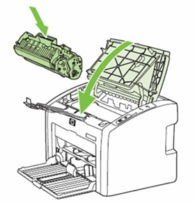 Imagen: Inserte el cartucho de impresión