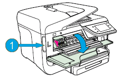 Image: Open the cartridge access door.